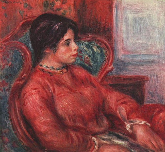 Pierre-Auguste Renoir Frau im Armsessel oil painting image